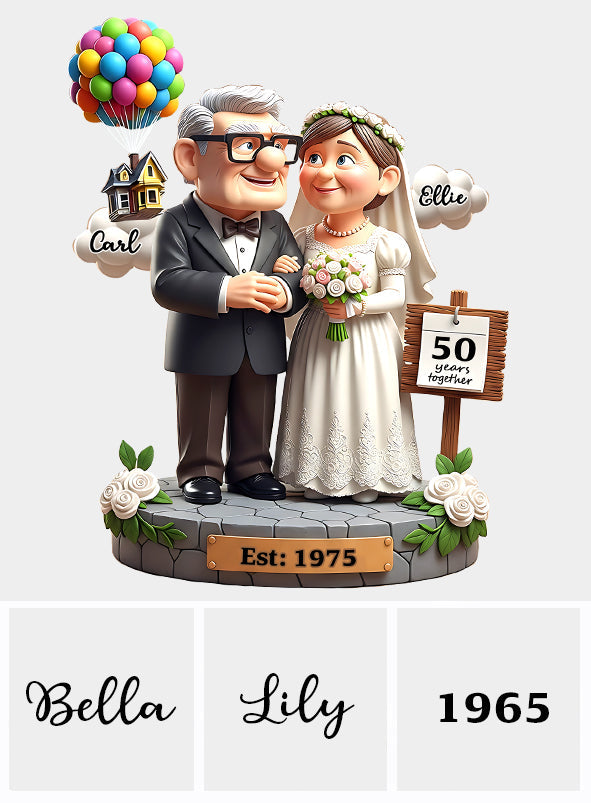 Wedding Keepsake Happy Anniversary - Personalized Couple Custom Shaped Acrylic Plaque