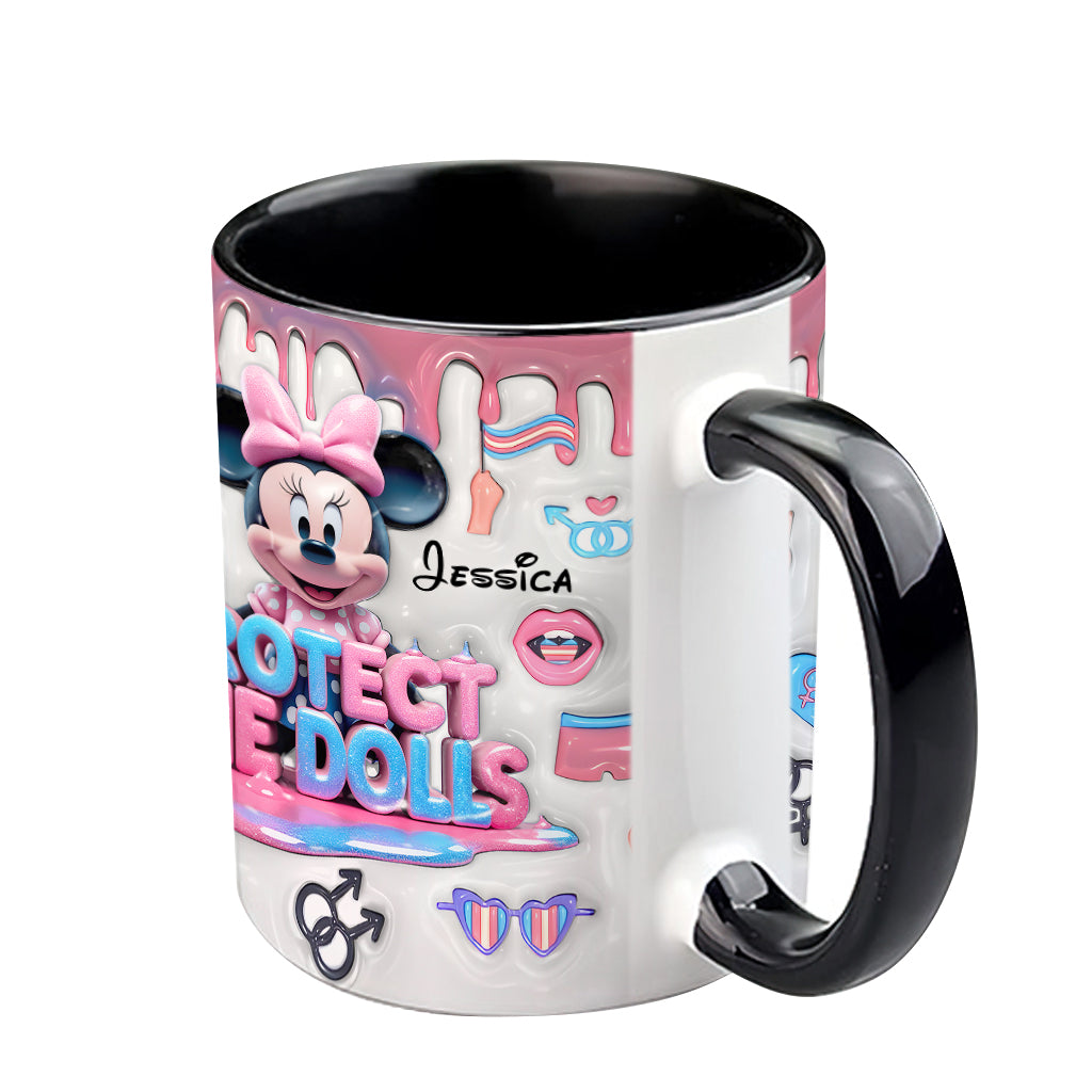 Protect The Dolls - Personalized LGBT Support Accent Mug