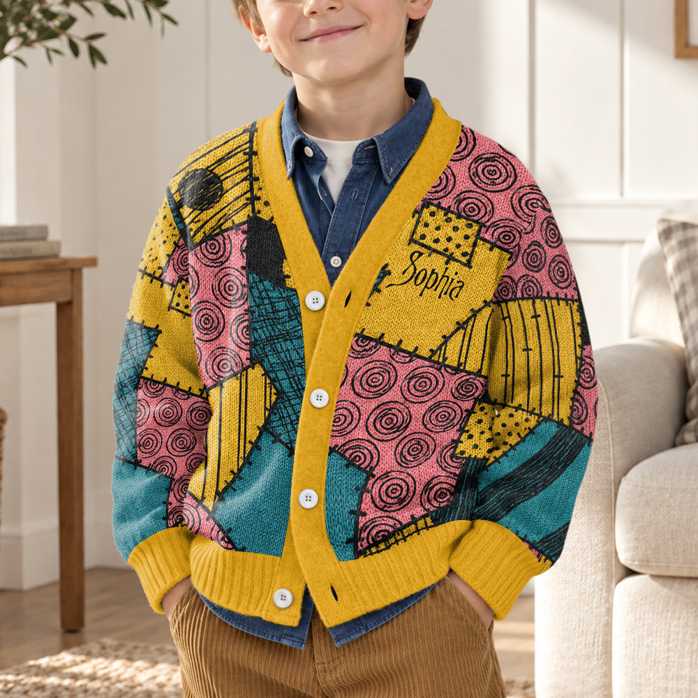Gothic Pattern Nightmare - Personalized Nightmare Cardigan Sweater