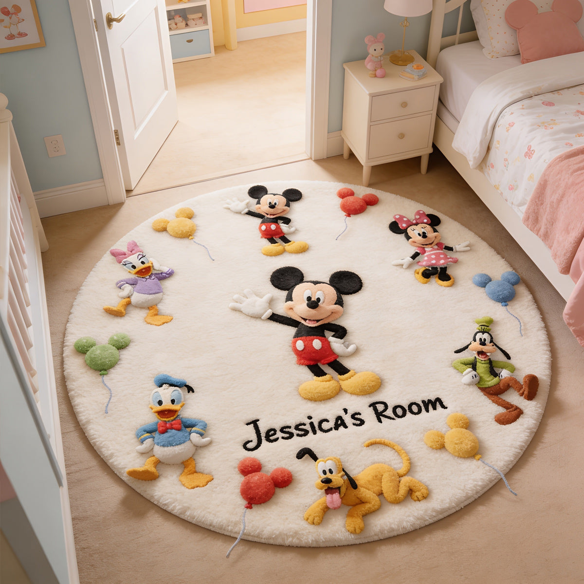 Friends - Personalized Mouse Non-Slip Tufted Rug
