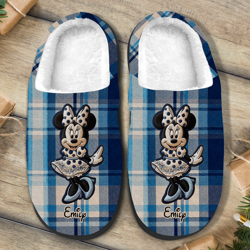 Magical Winter - Personalized Mouse Faux Fur Boot Slippers