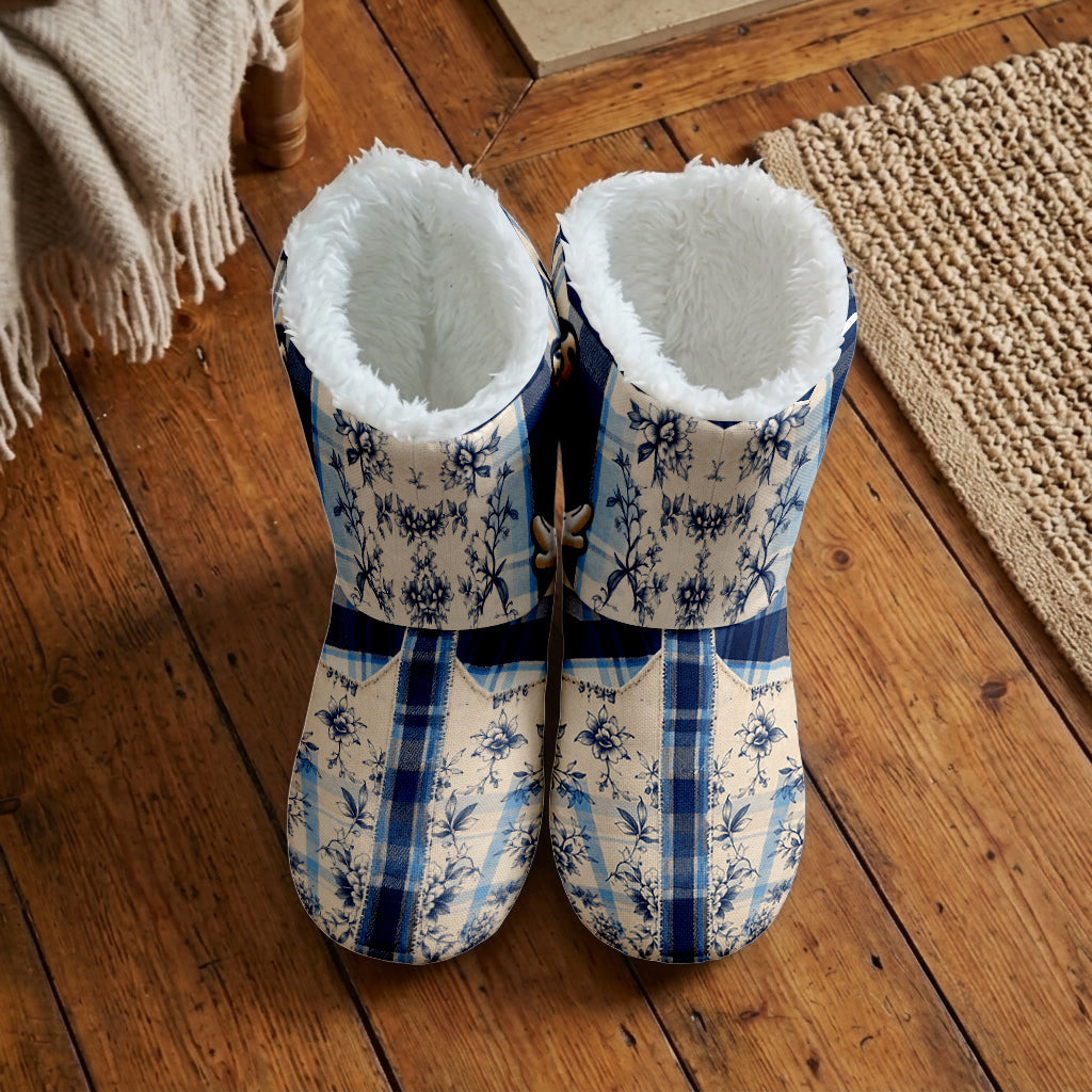 Magical Winter - Personalized Mouse Faux Fur Boot Slippers