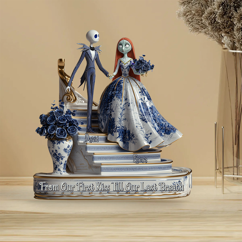 From Our First Kiss Till Our Last Breath - Personalized Nightmare Custom Shaped Acrylic Plaque