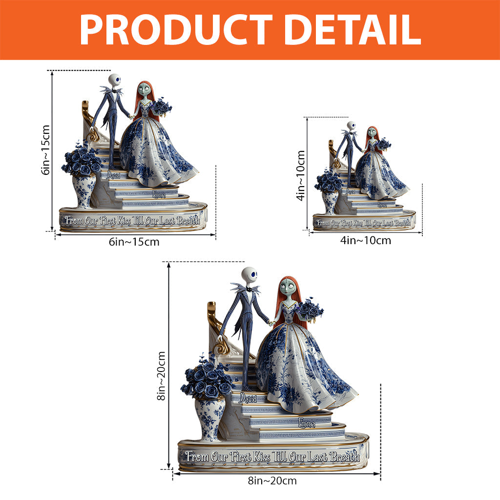 From Our First Kiss Till Our Last Breath - Personalized Nightmare Custom Shaped Acrylic Plaque