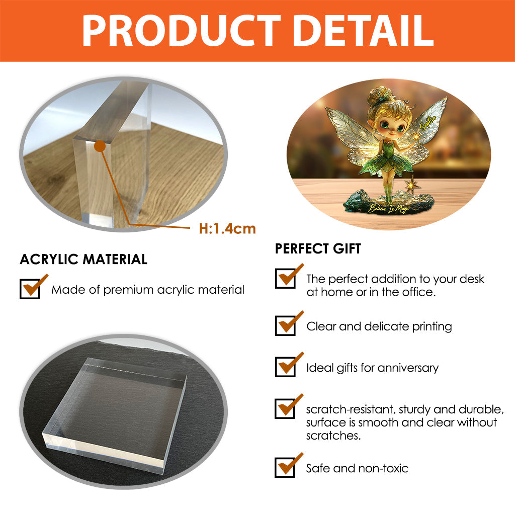 Believe In Magic - Personalized Mouse Custom Shaped Acrylic Plaque