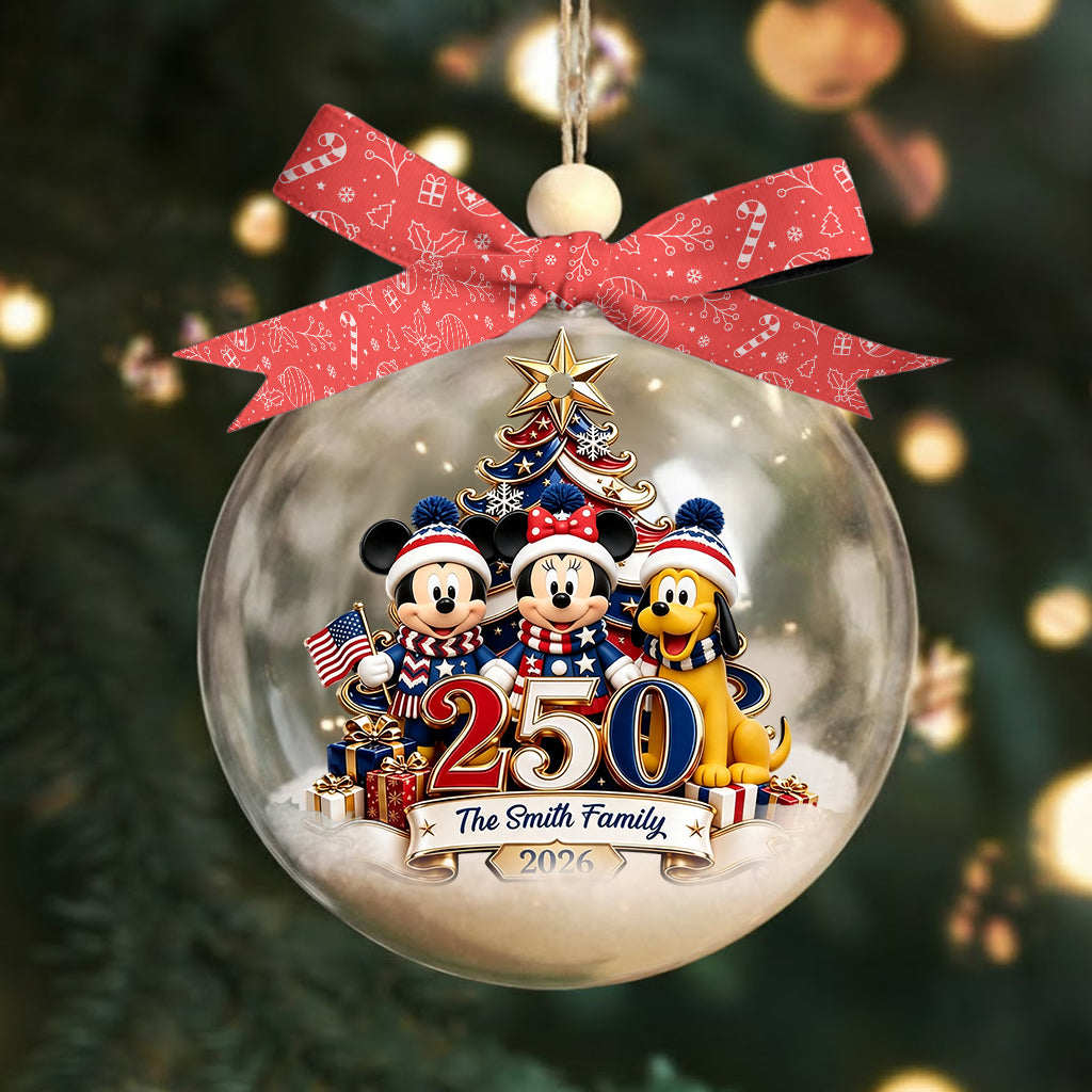 250th Anniversary Christmas - Personalized Mouse Premium 3D Ornament