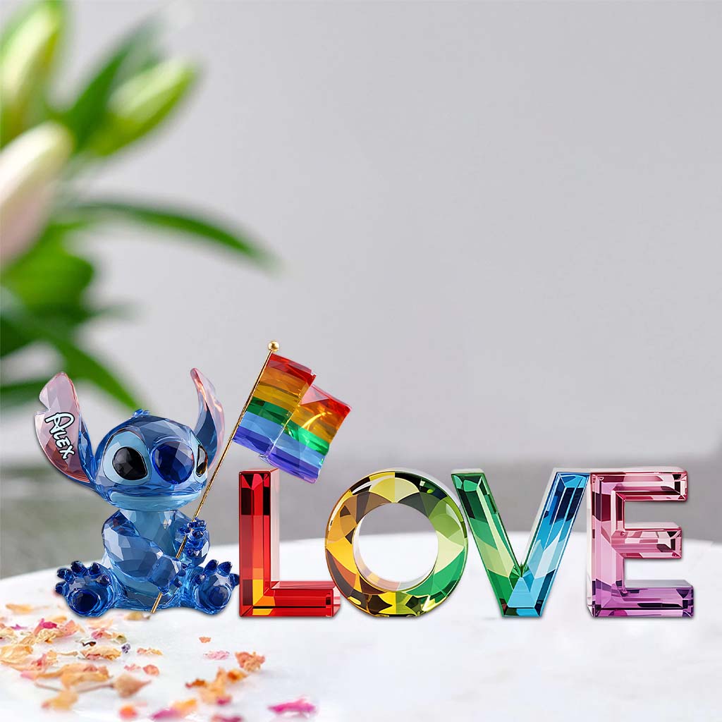 Love Is Love - Personalized LGBT Support Custom Shaped Acrylic Plaque