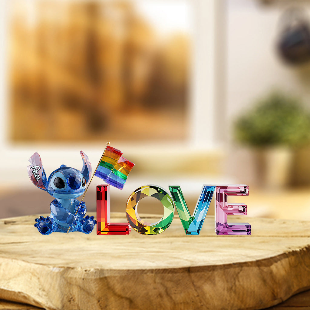 Love Is Love - Personalized LGBT Support Custom Shaped Acrylic Plaque