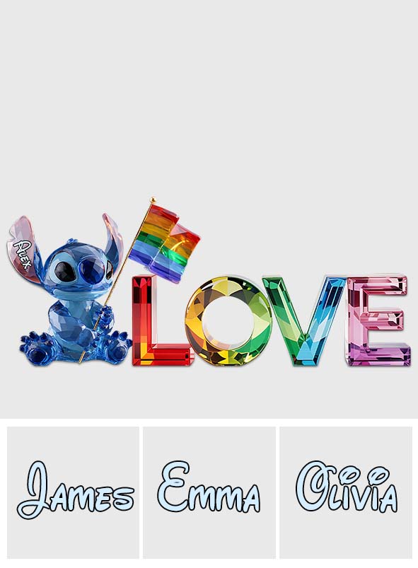 Love Is Love - Personalized LGBT Support Custom Shaped Acrylic Plaque