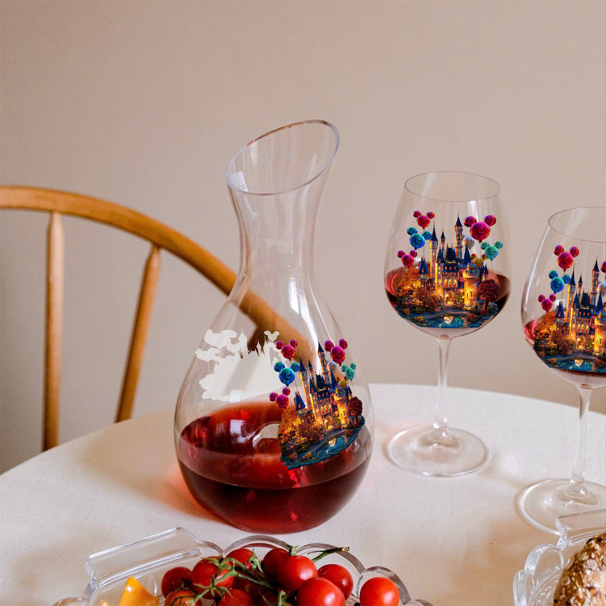 Magical Night - Personalized Mouse Wine Glass With Long Stem