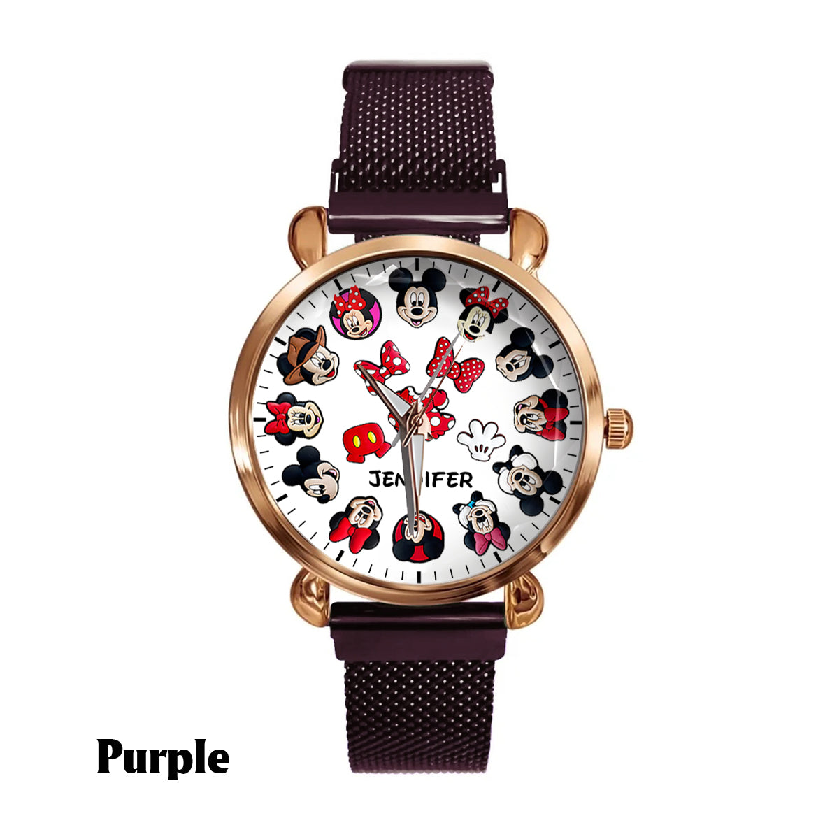 Mouse Happy Time - Personalized Mouse Women Hand Watch