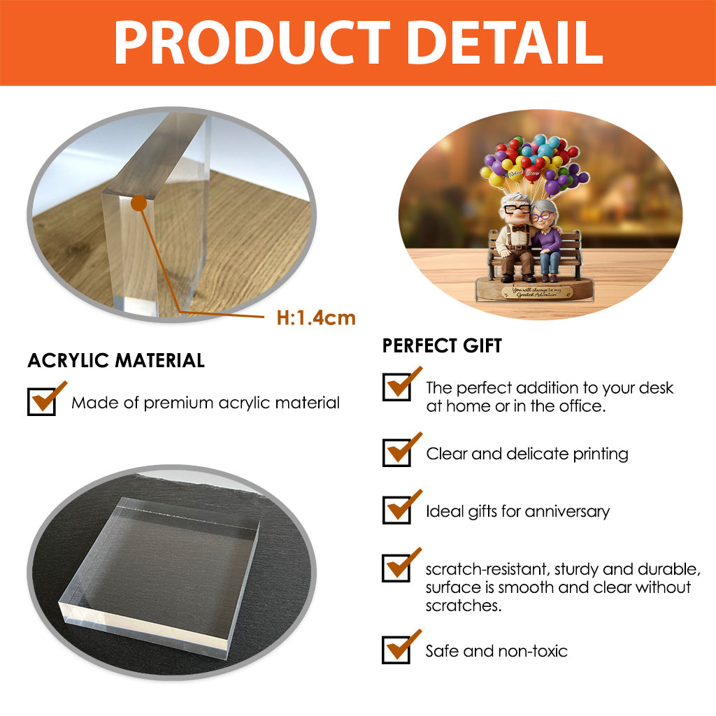 You Are My Greastest Adventure - Personalized Mouse Custom Shaped Acrylic Plaque