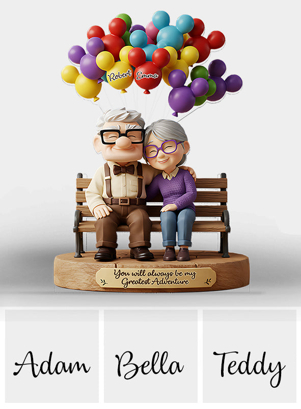 You Are My Greastest Adventure - Personalized Mouse Custom Shaped Acrylic Plaque