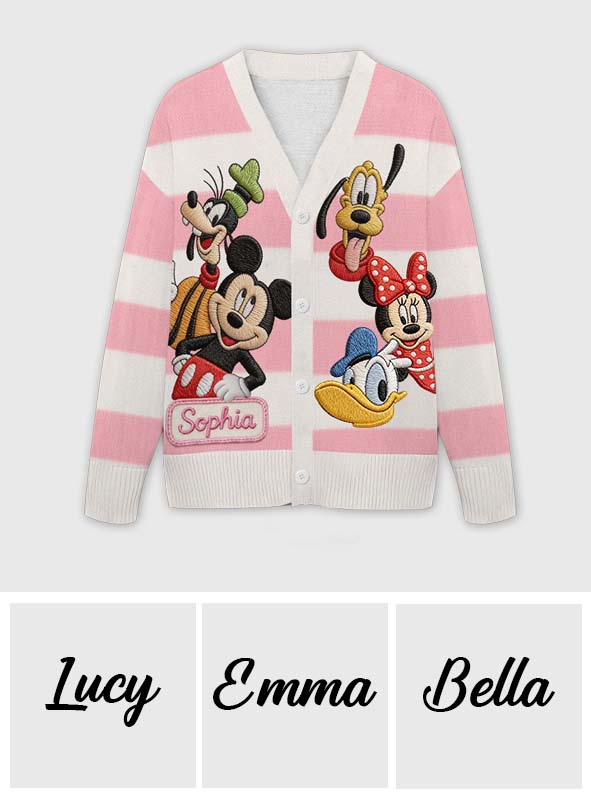 Friends - Personalized Mouse Cardigan Sweater