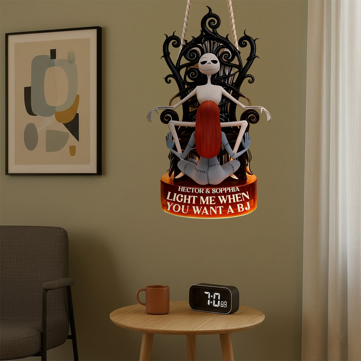 Light Me When You Want A BJ - Personalized Nightmare LED Light Acrylic Sign