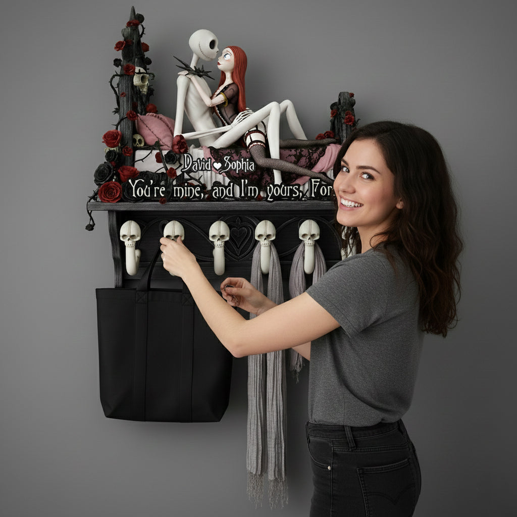 Forever Yours - Personalized Nightmare Shaped Hanging Organizer