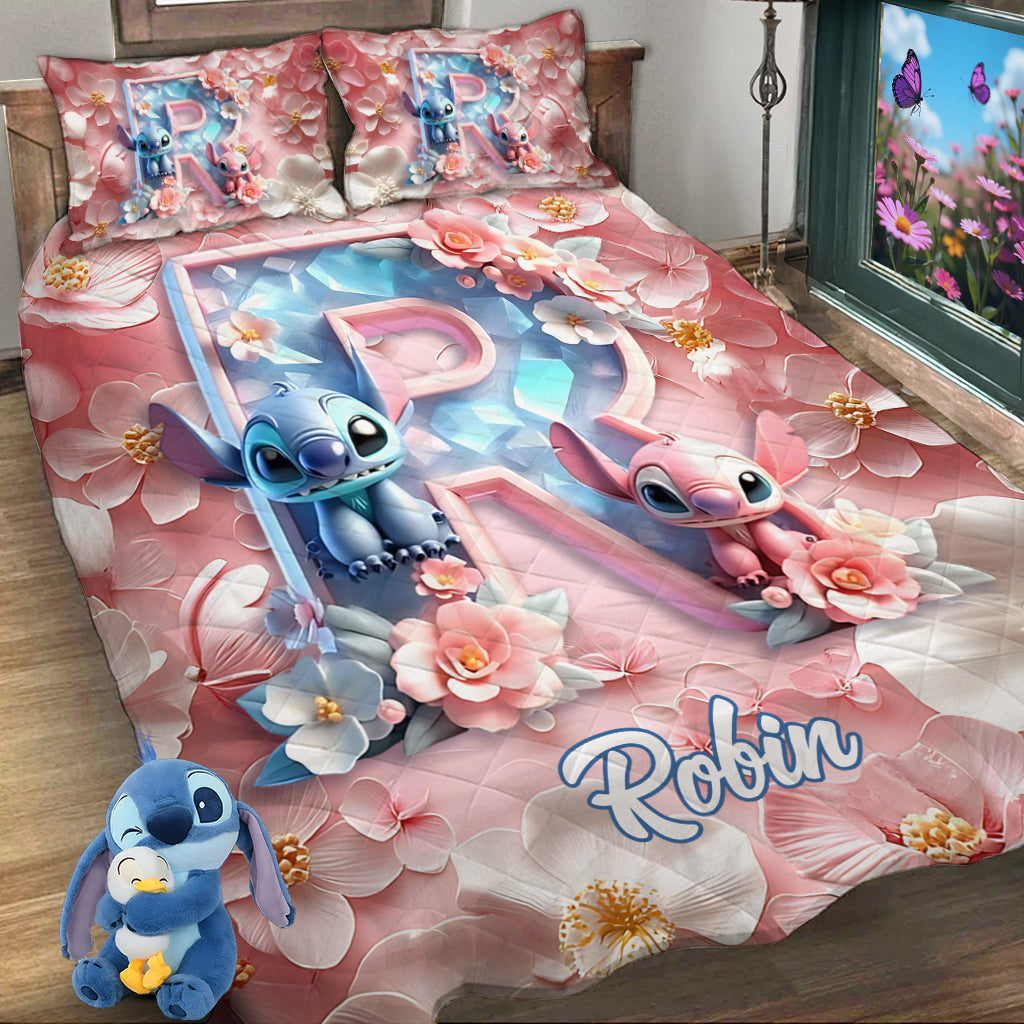 Ohana Letter - Personalized Ohana Quilt Set