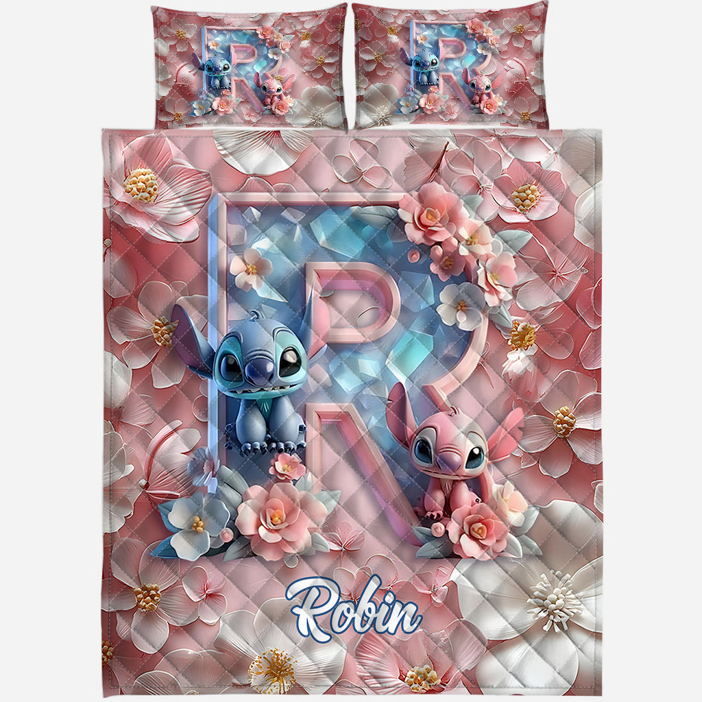 Ohana Letter - Personalized Ohana Quilt Set