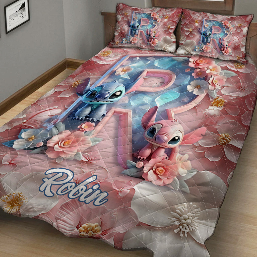 Ohana Letter - Personalized Ohana Quilt Set