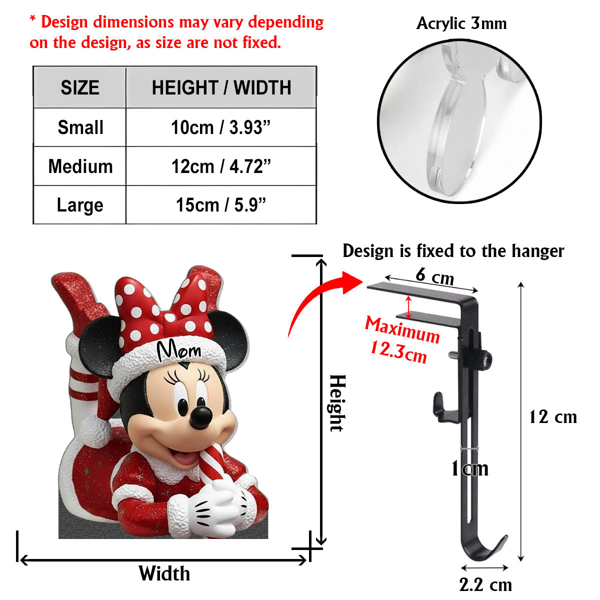 Magical Christmas - Personalized Mouse Shaped Stocking Hanger