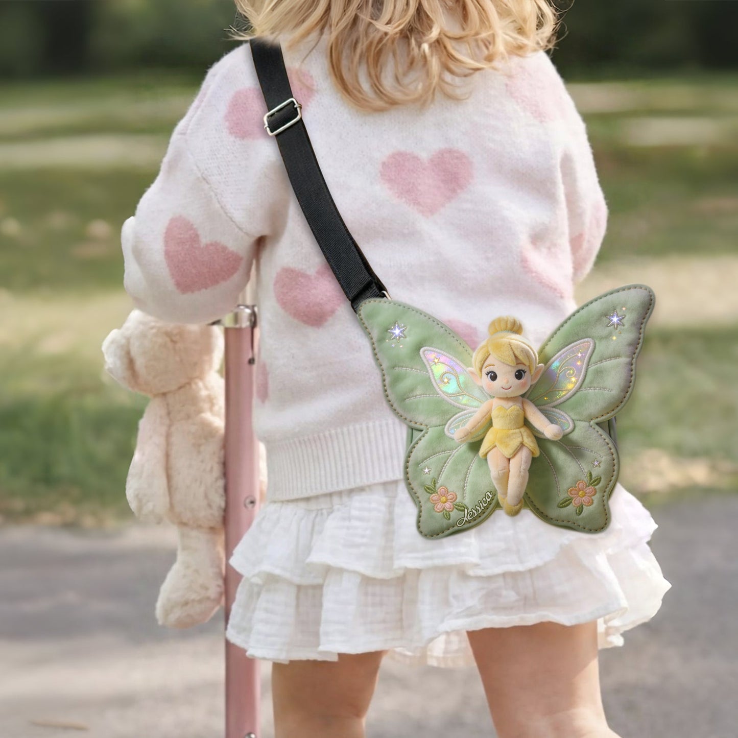 Magical Time - Personalized Flying Fairy Plush Crossbag