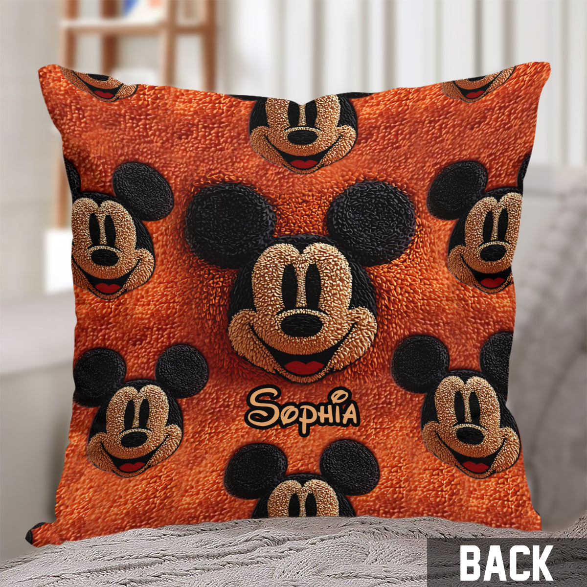 Big Ears Mouse Friend - Personalized Mouse Throw Pillow