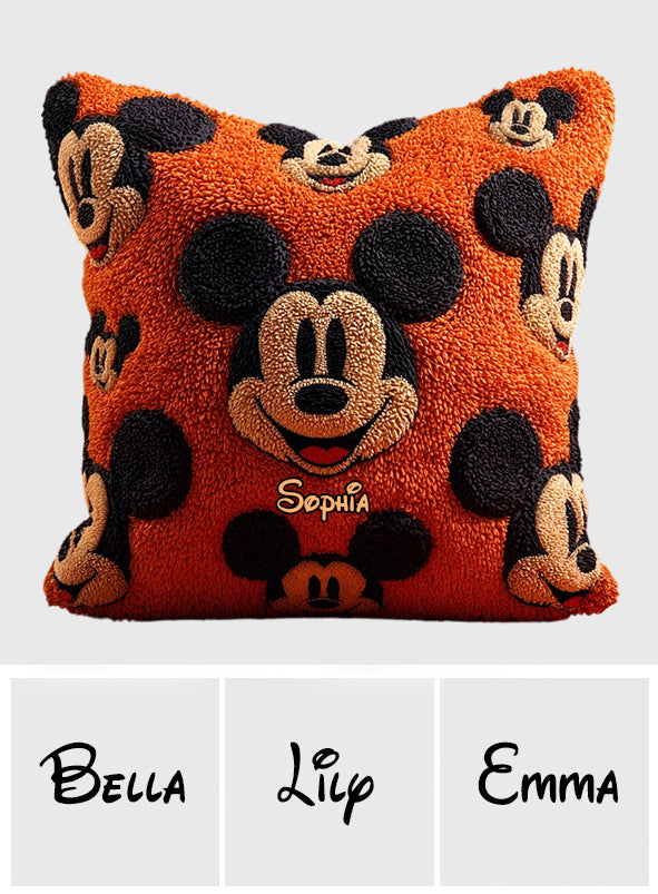 Big Ears Mouse Friend - Personalized Mouse Throw Pillow