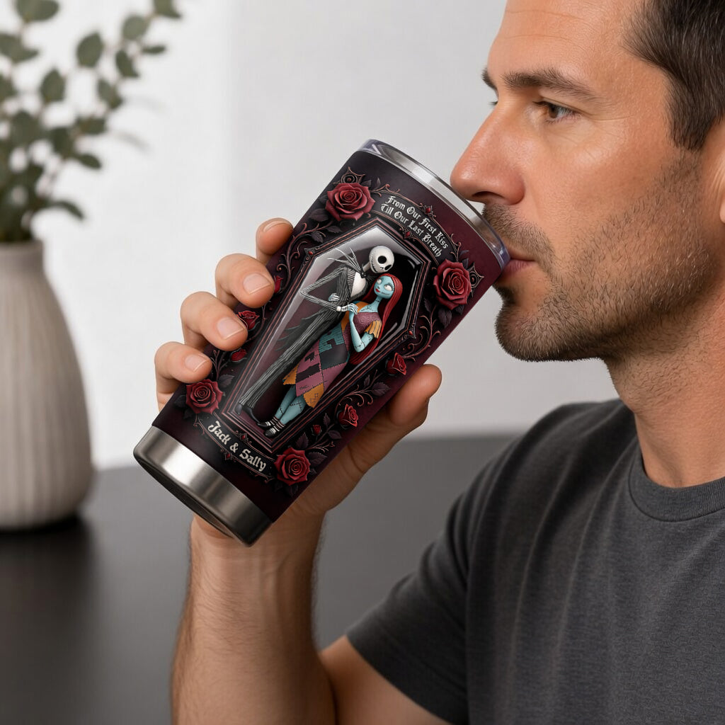 From Our First Kiss, Till Our Last Breath - Personalized Nightmare Tumbler
