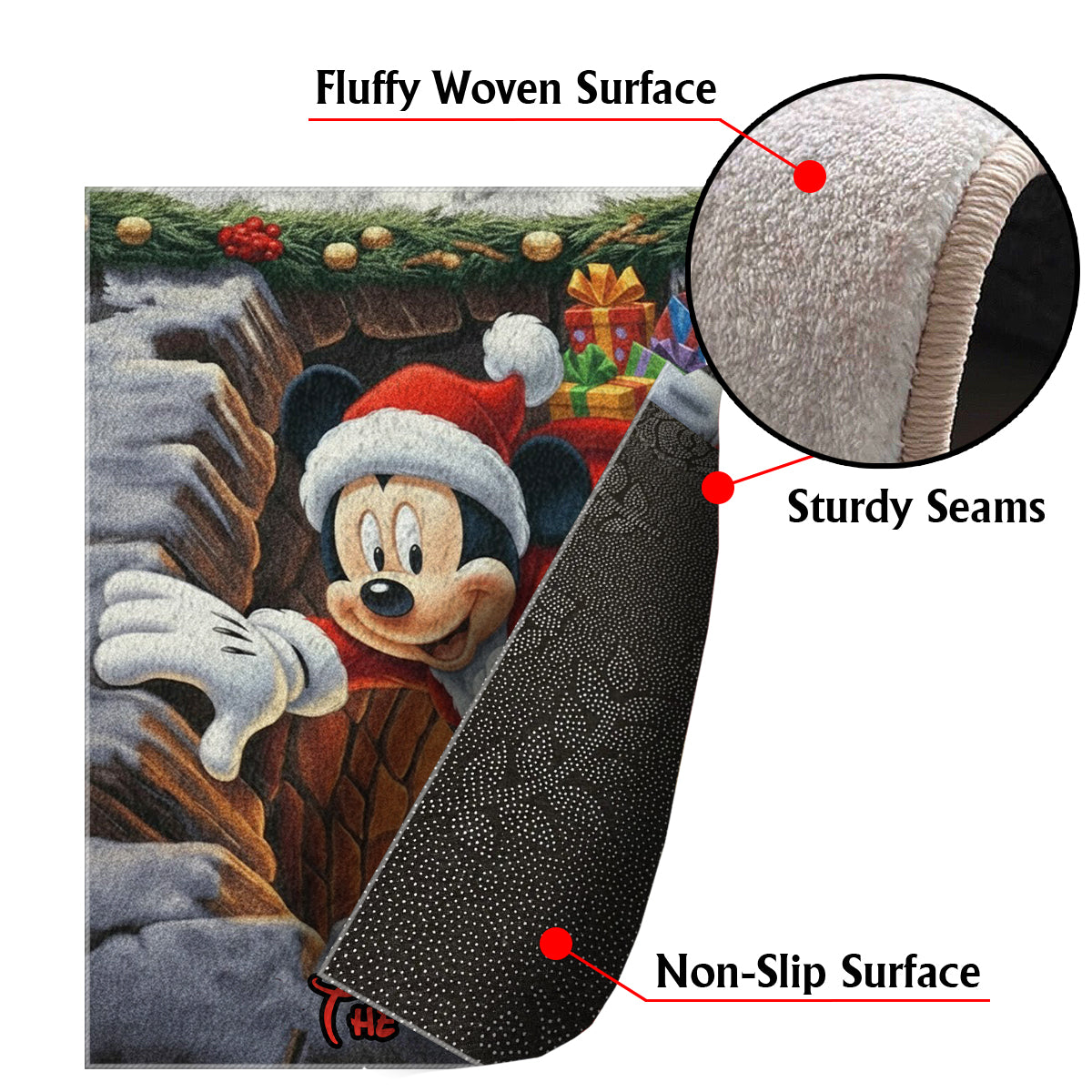 Magical Christmas - Personalized Mouse Non-Slip Tufted Rug