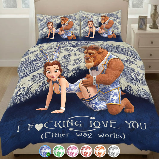 I Love You - Personalized Mouse Quilt Set