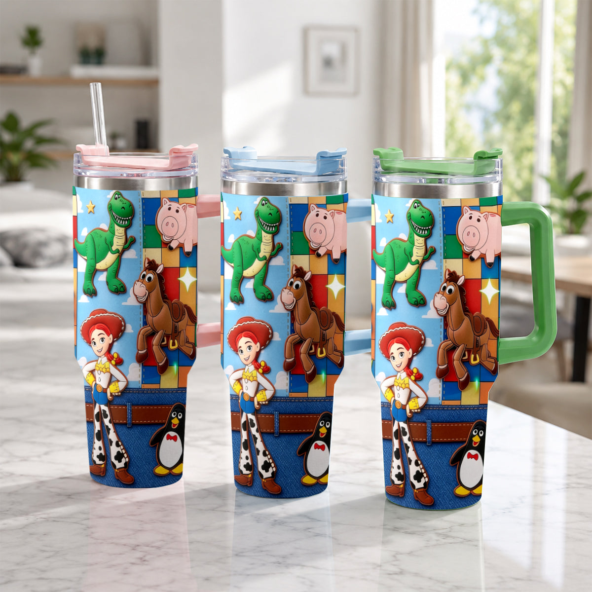 Galaxy And Western Buddy Toy - Personalized Toy Story Tumbler With Plush Charm