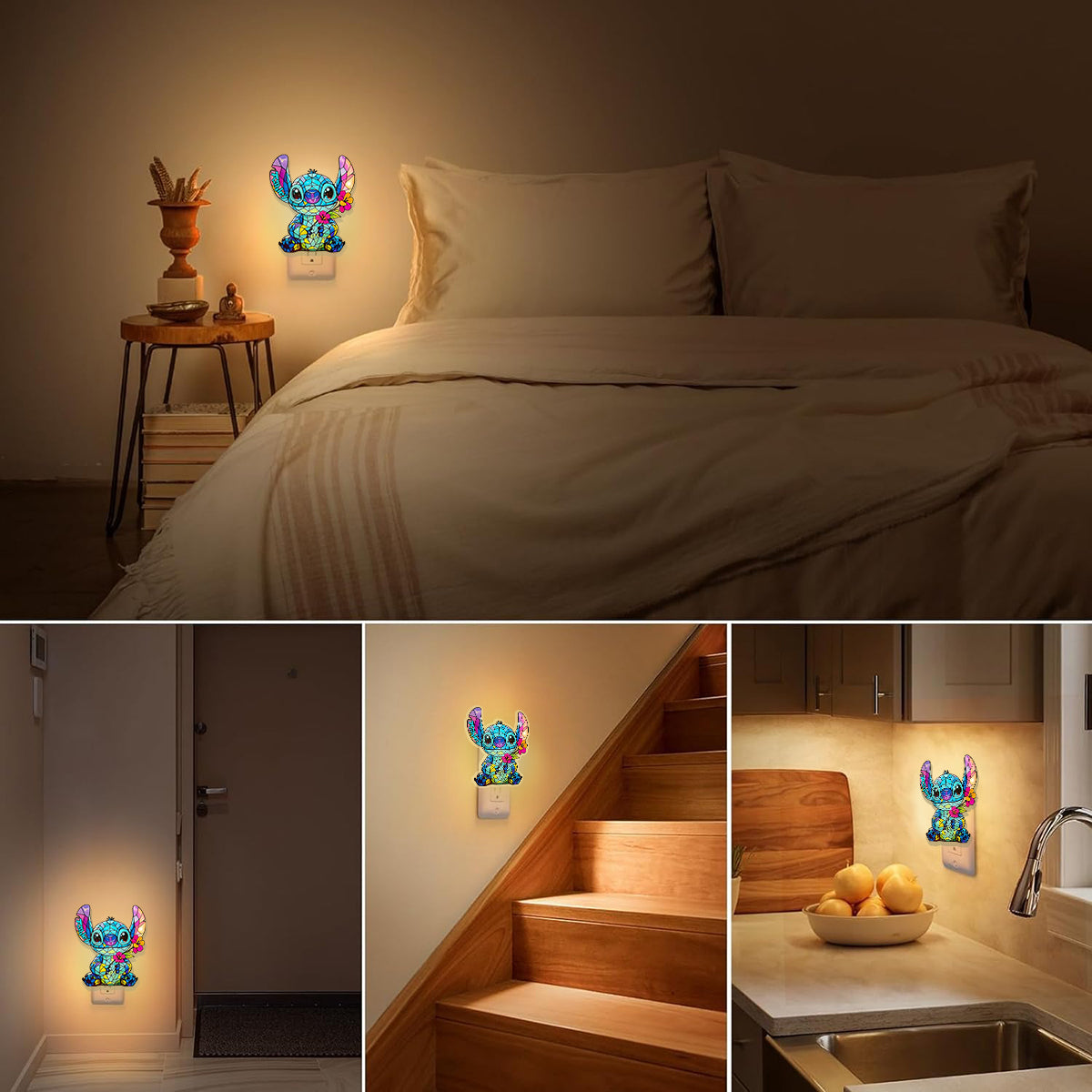 Floral Ohana - Personalized Ohana Acrylic Plug-In Night Light