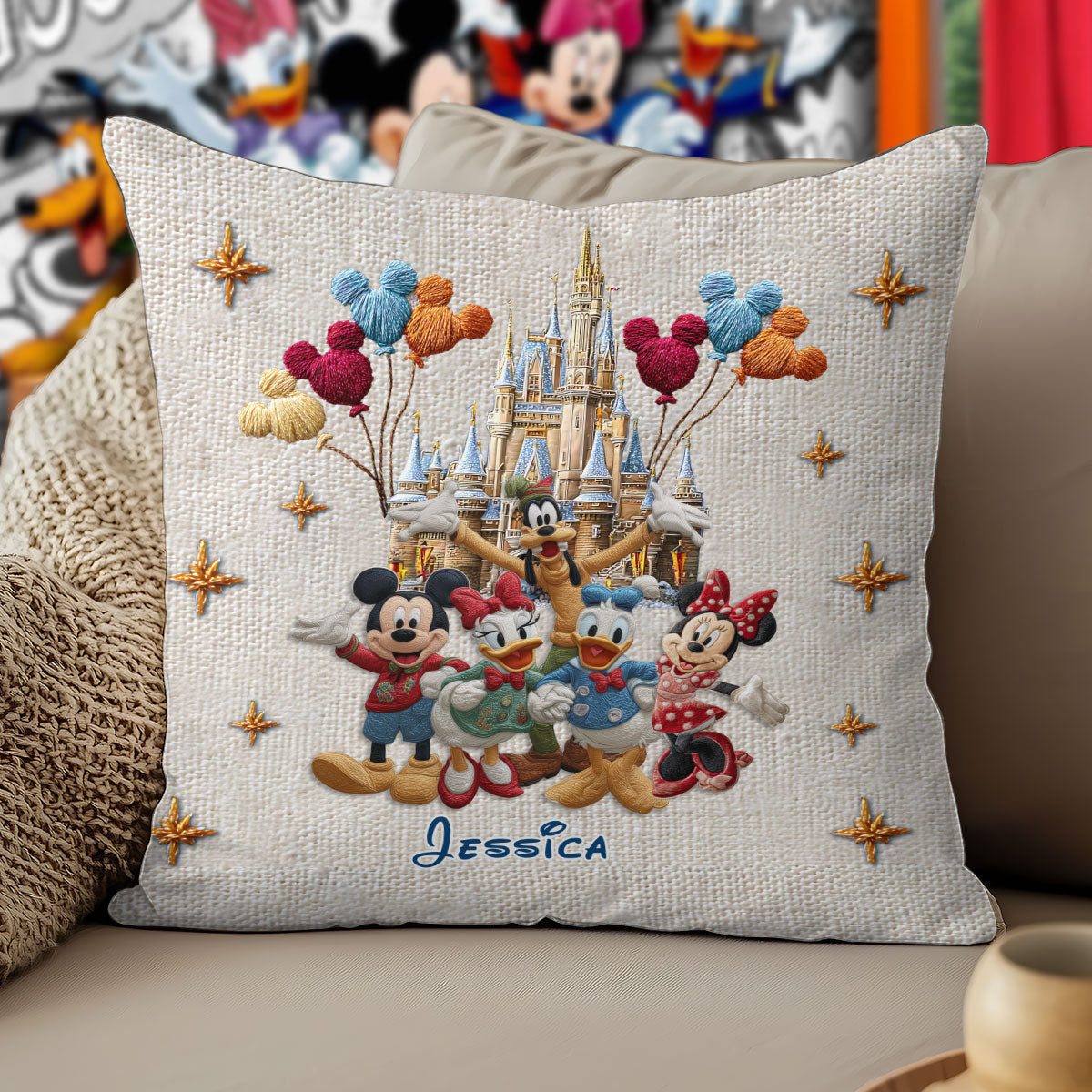 Friends - Personalized Mouse Throw Pillow