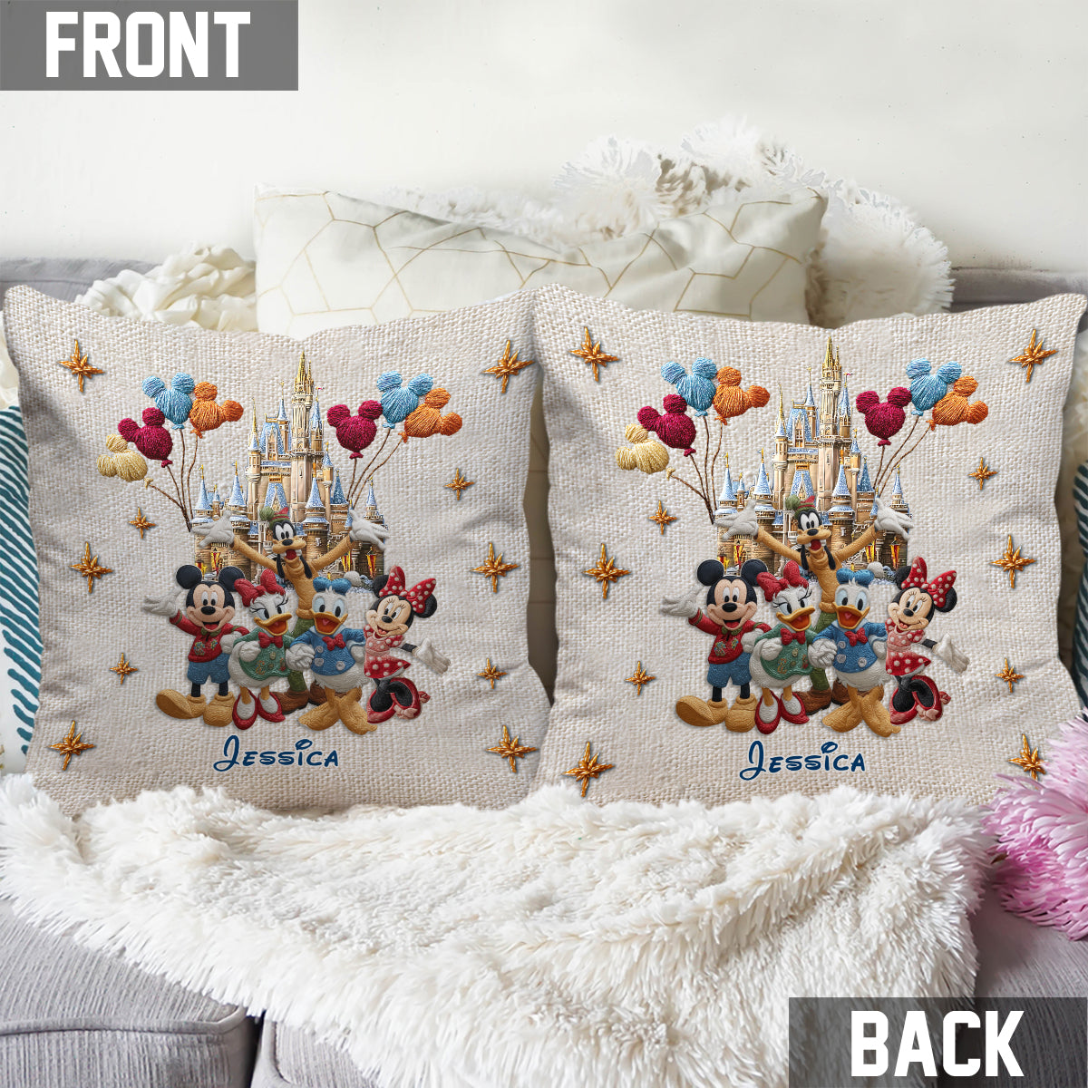 Friends - Personalized Mouse Throw Pillow