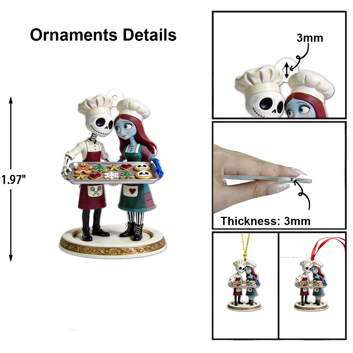 A Christmas Love Story - Personalized Nightmare Folded Advent Calendar With Ornaments