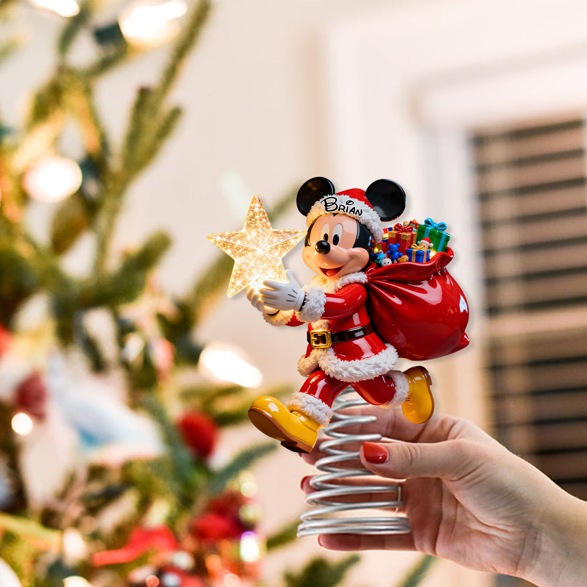 Magical Christmas - Personalized Mouse LED Light Tree Topper