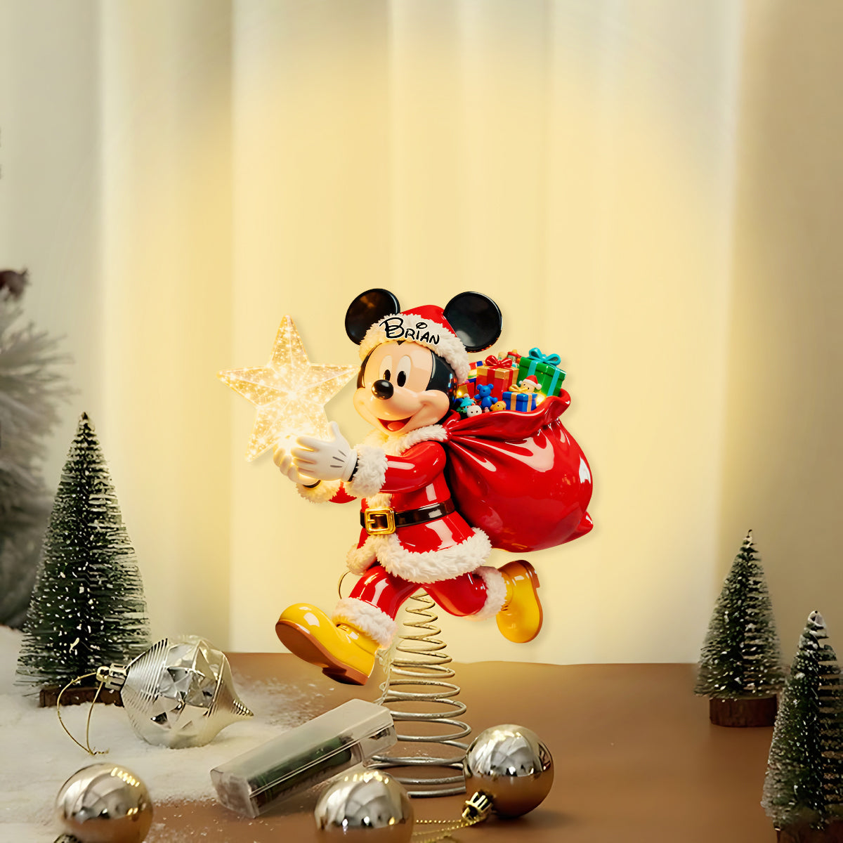 Magical Christmas - Personalized Mouse LED Light Tree Topper