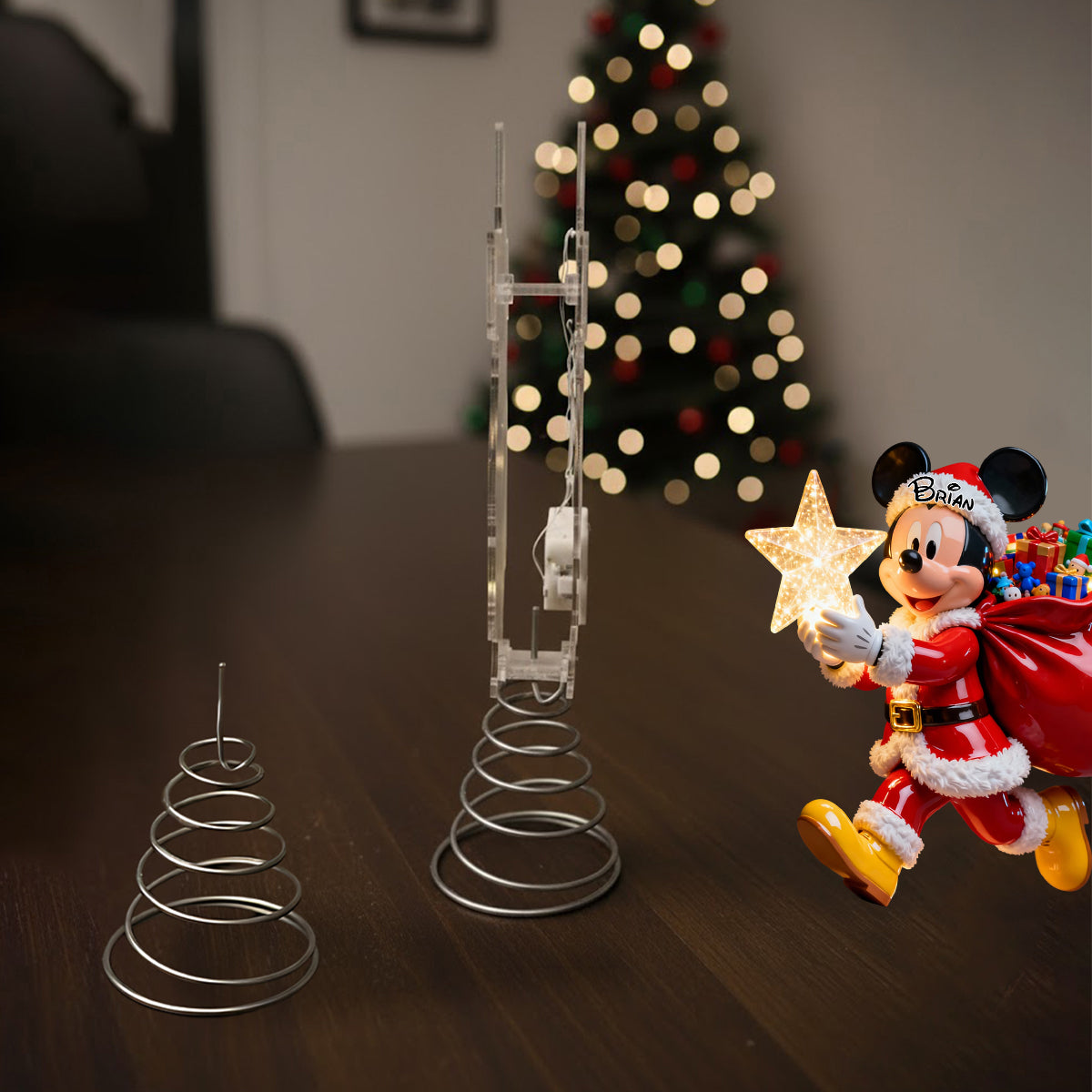 Magical Christmas - Personalized Mouse LED Light Tree Topper