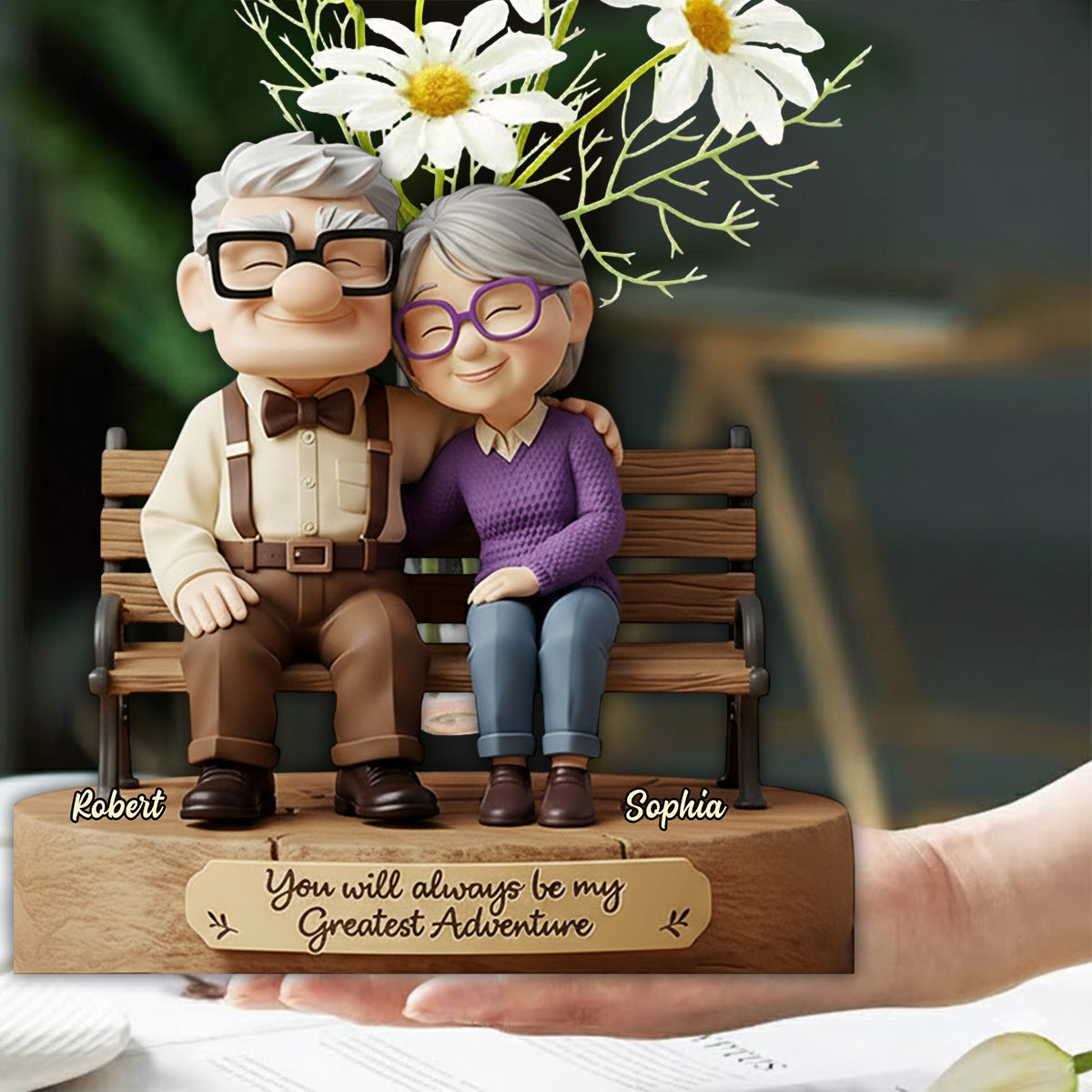 My Greatest Adventure - Personalized Couple Custom Shape Acrylic Flower Vase