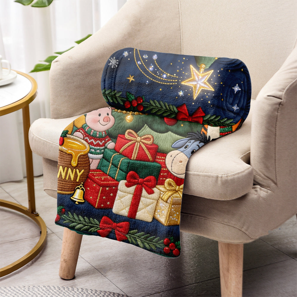 Magical Season - Personalized Yellow Bear Blanket