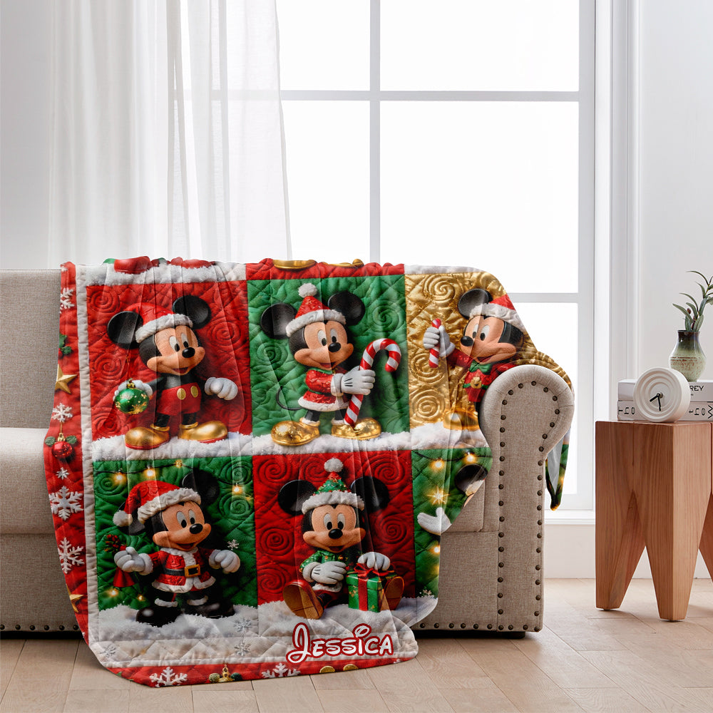Magical Christmas - Personalized Mouse Blanket