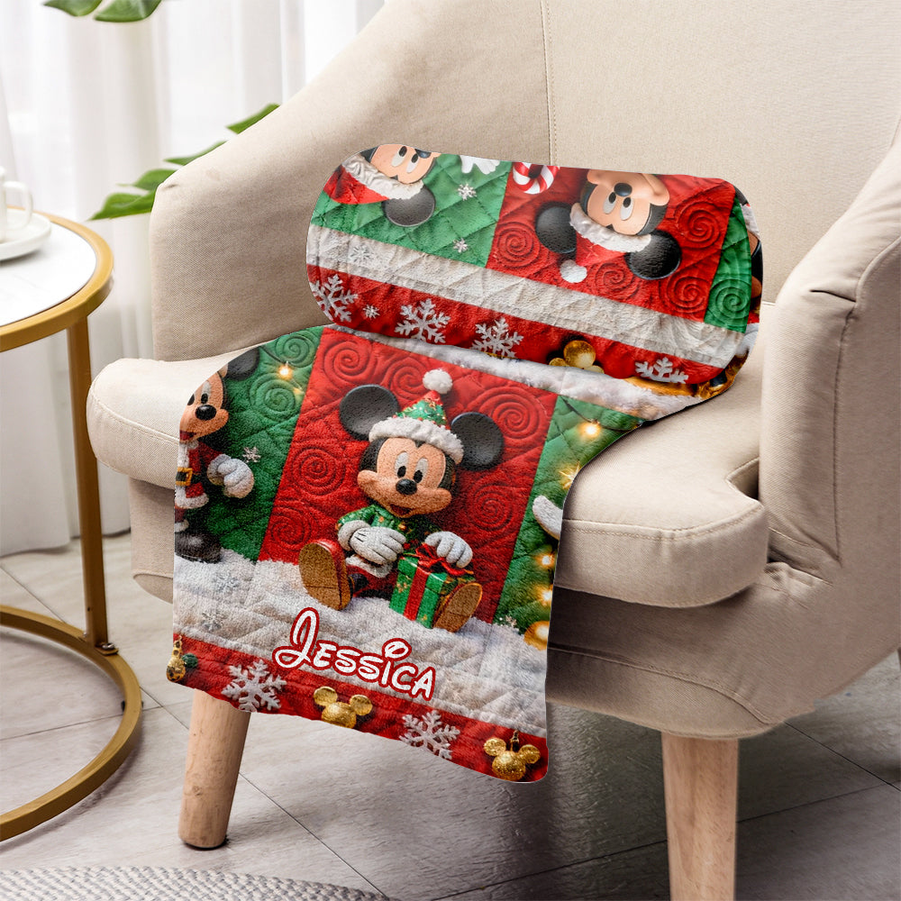 Magical Christmas - Personalized Mouse Blanket