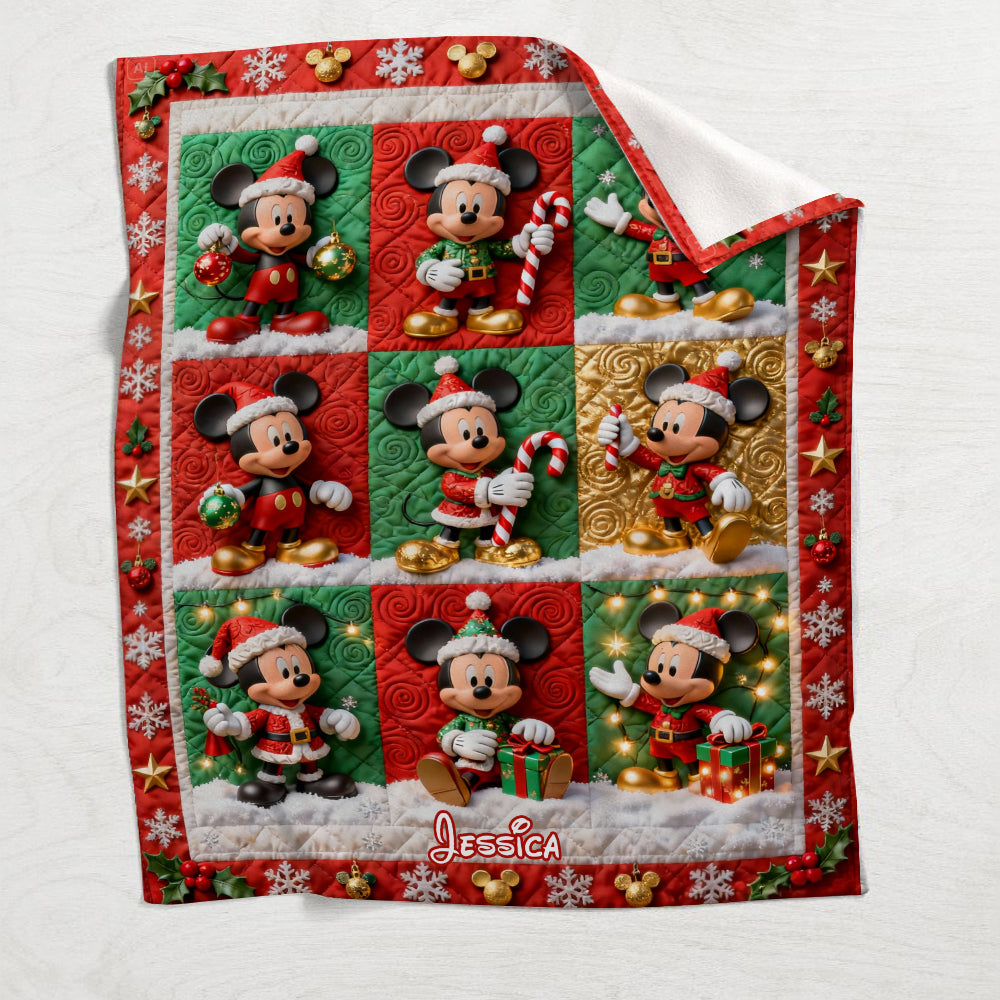 Magical Christmas - Personalized Mouse Blanket