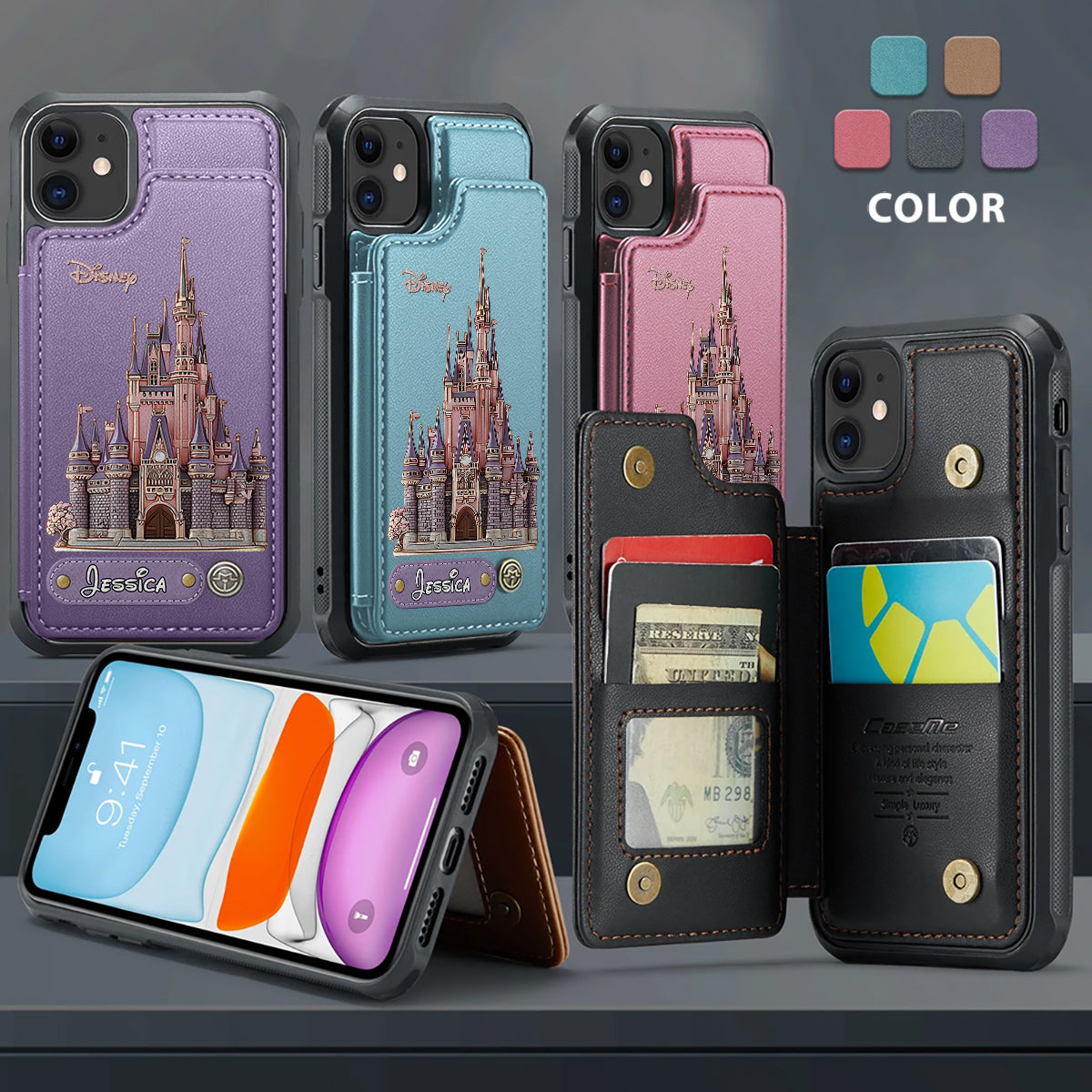 Magical Day Custom Name - Personalized Mouse Wallet Phone Case