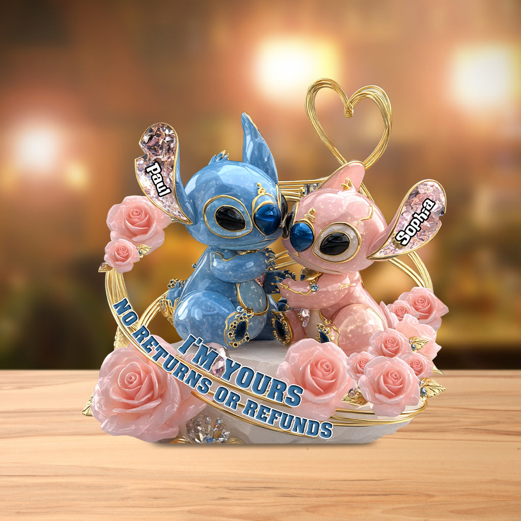 I'm Yours No Returns Or Refunds - Personalized Ohana Custom Shaped Acrylic Plaque