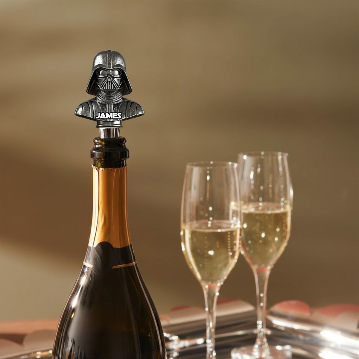 The Black Armored Commander - Personalized The Force Bottle Stopper