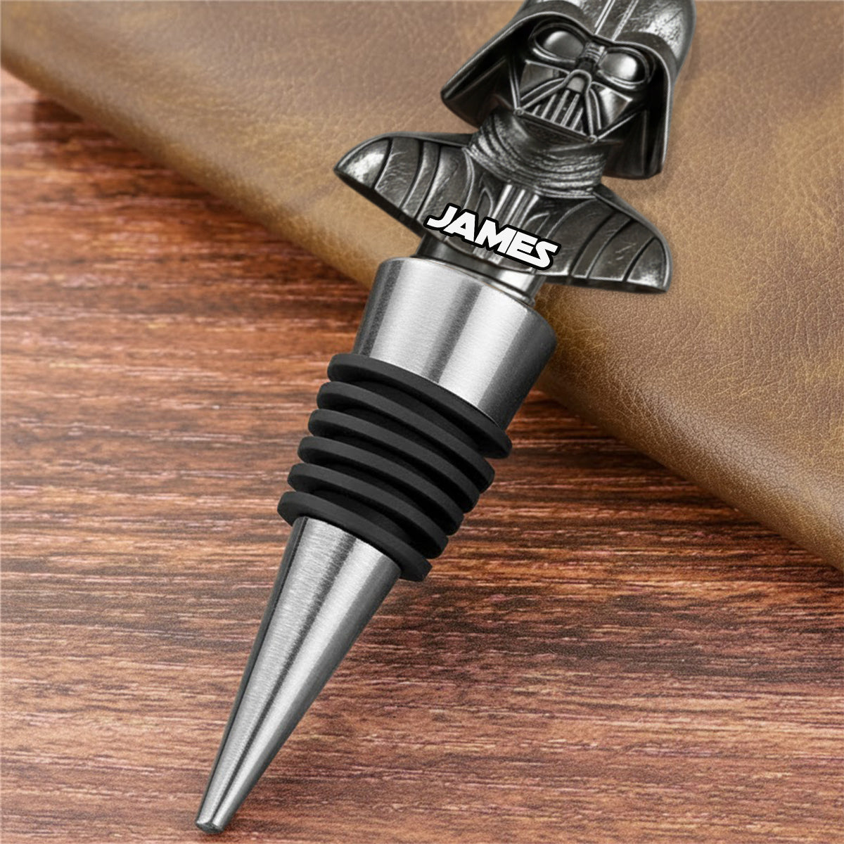 The Black Armored Commander - Personalized The Force Bottle Stopper
