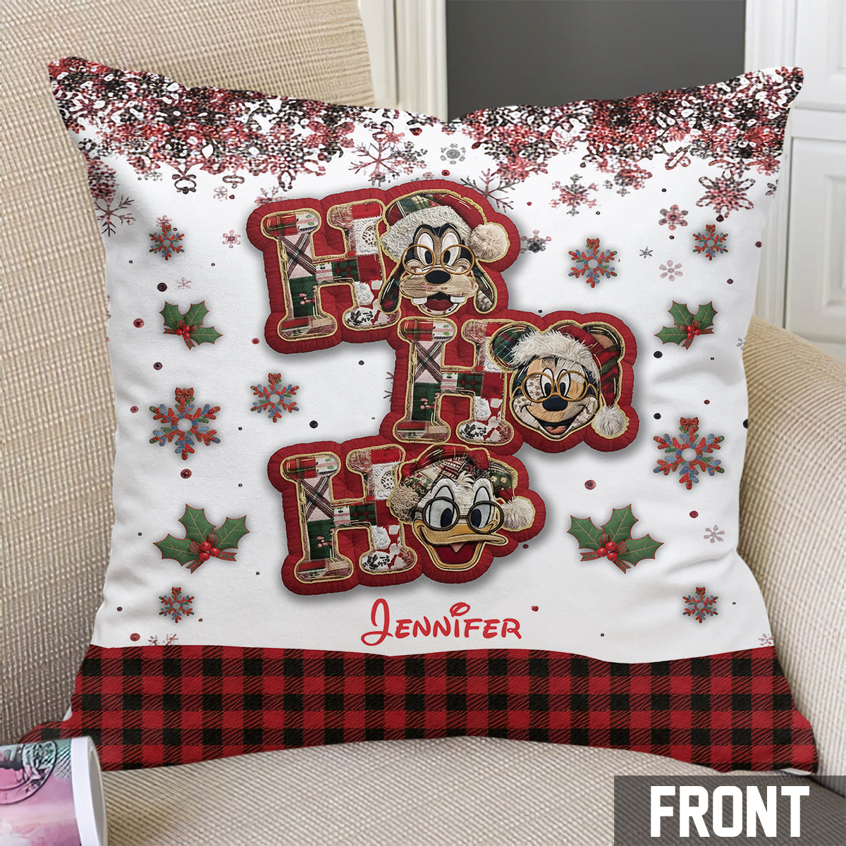 Cartoon Mouse - Personalized Mouse Throw Pillow