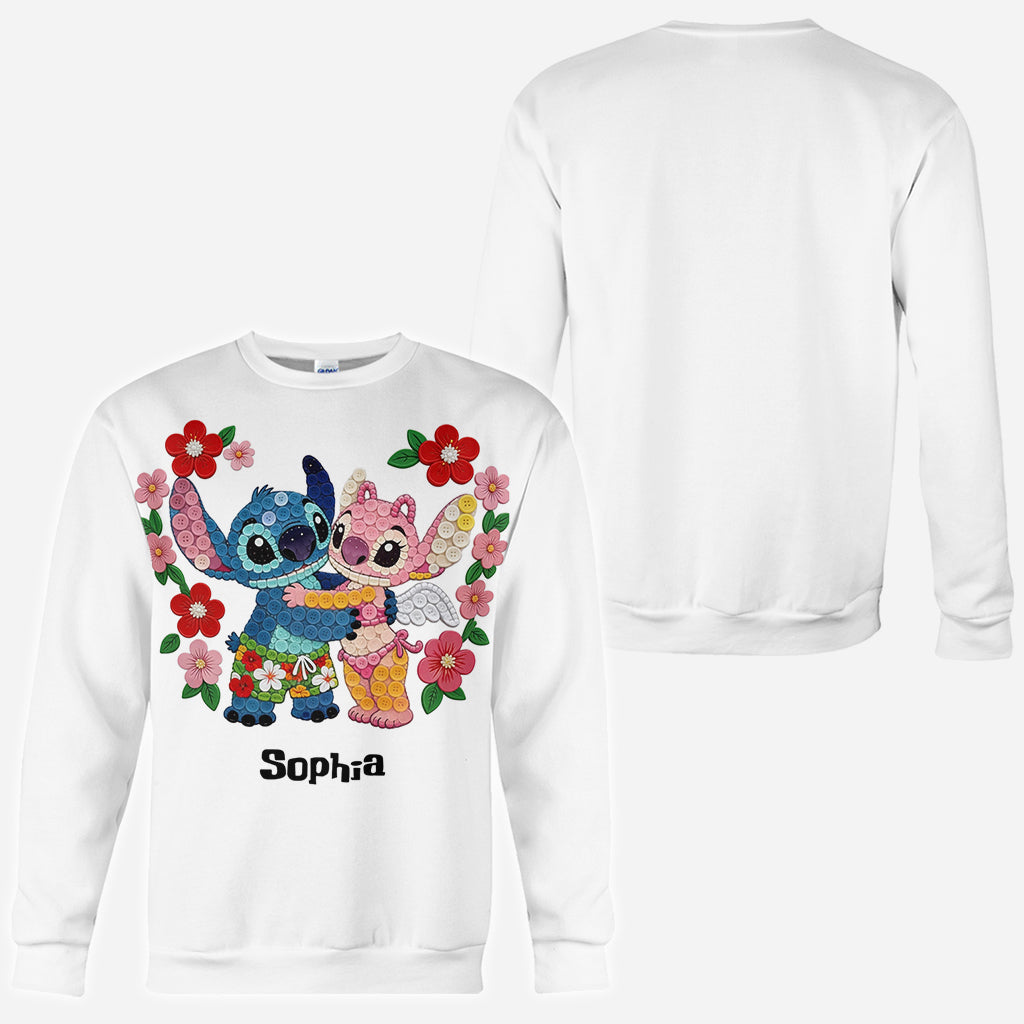 Cute Cartoon Monster, Aloha Hawaii Vibes - Personalized Ohana All Over Shirt
