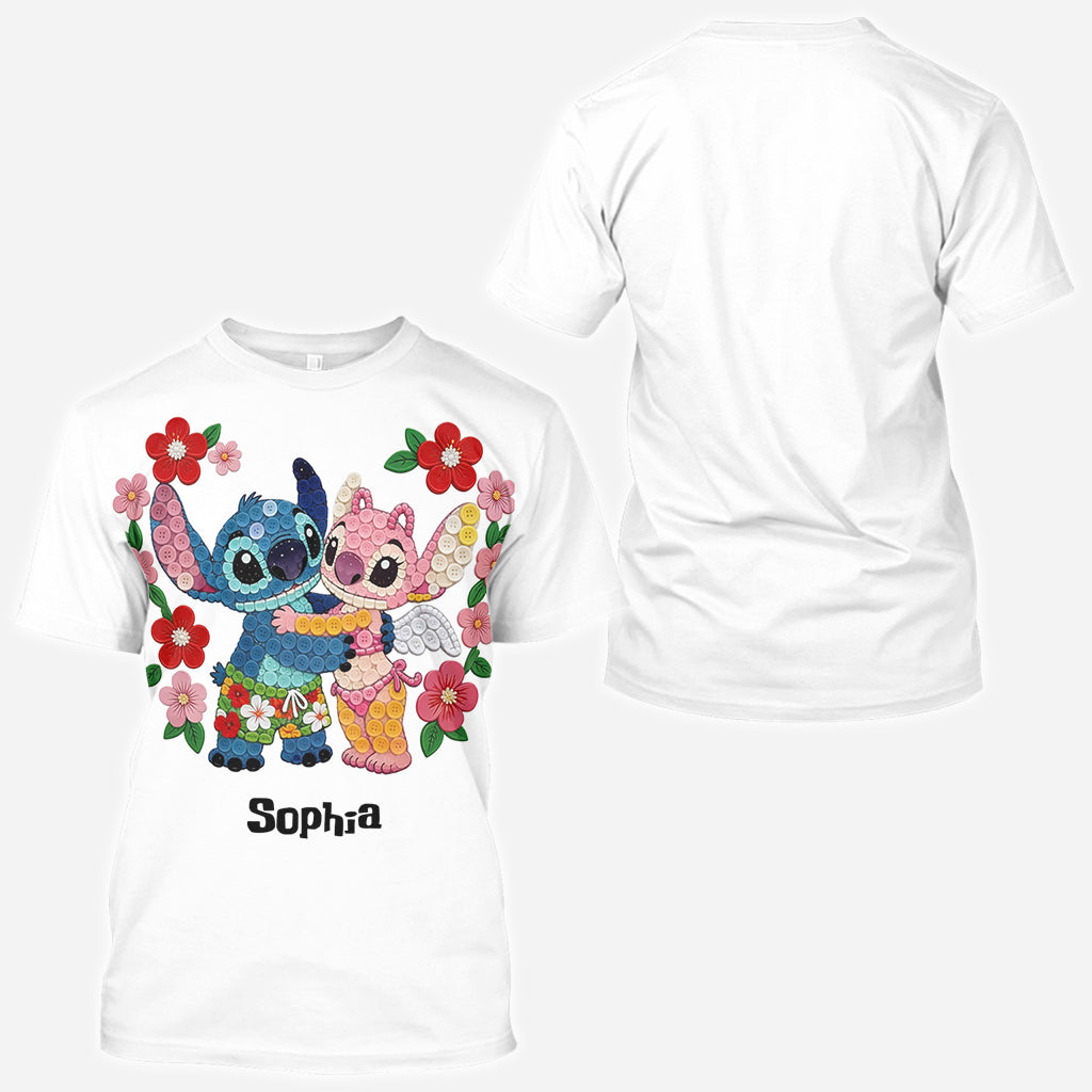 Cute Cartoon Monster, Aloha Hawaii Vibes - Personalized Ohana All Over Shirt